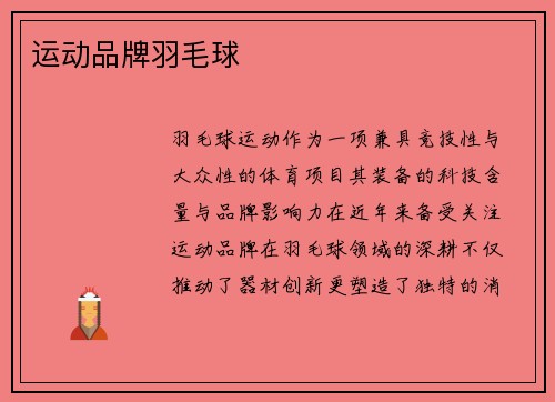 运动品牌羽毛球